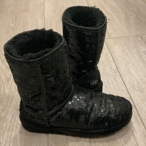 UGG Black Sequins Boots Size 7